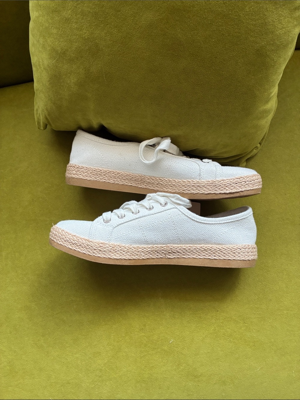 Tommy Bahama White Canvas Lace-Up Espadrilles - Picture 2 of 4